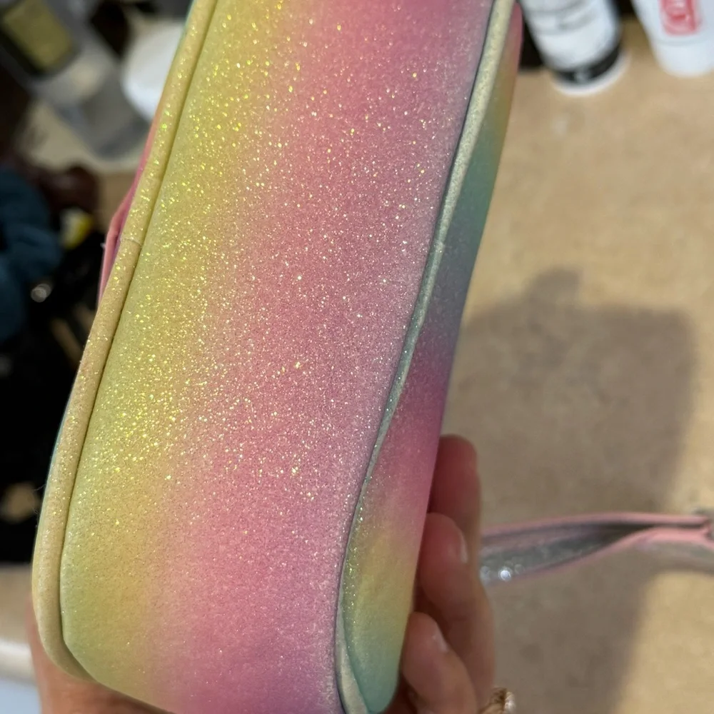 New Mipasties Heart Rainbow Glitter Crossbody Purse | Kids Mini Bag